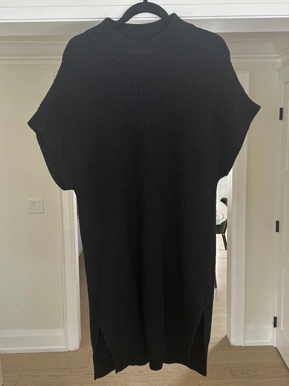 NWT - JUST FEMALE Sophie Black Chunky Rib Knit Sweater Tunic / Dress - Size L - Picture 3 of 8